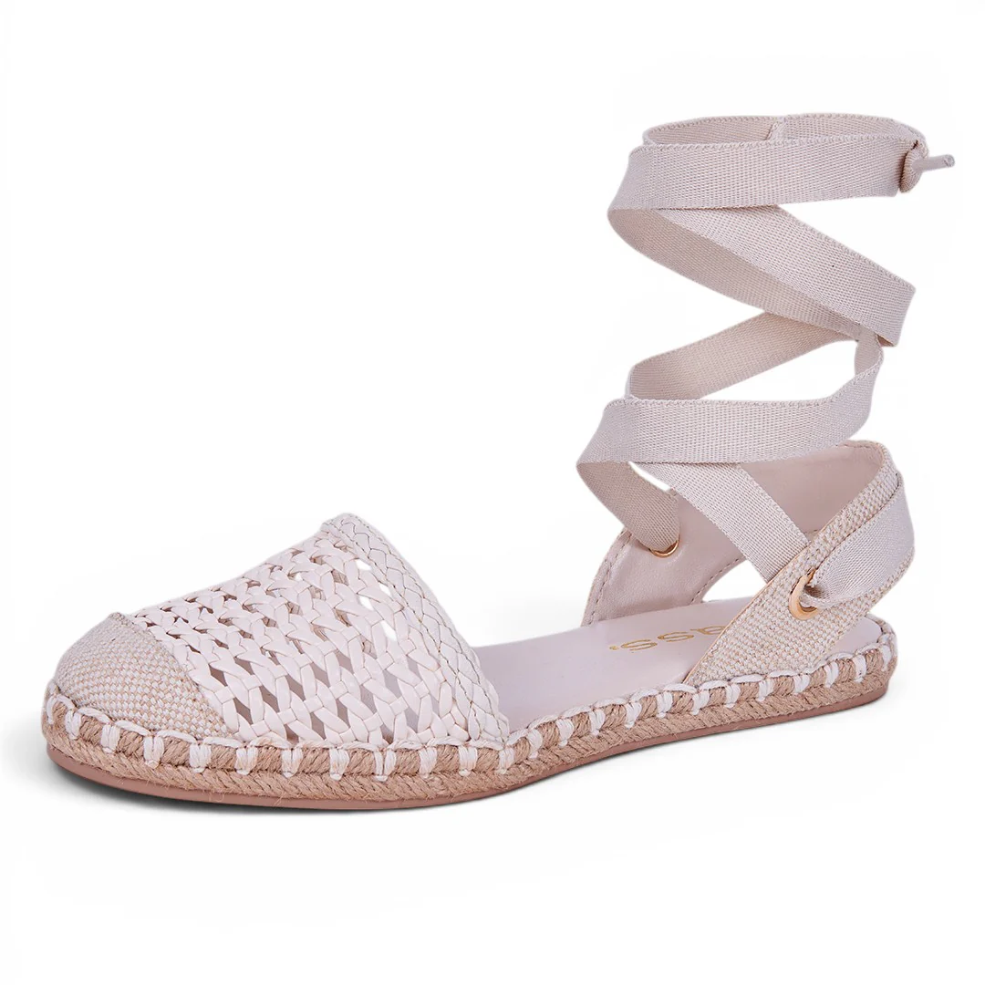 ALPARGATA APARIENCIA TEJIDA IVORY 48818