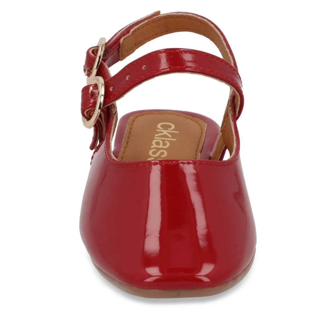 BALERINA CASUAL NEGRO Y ROJO CON ADORNO DUO 729 - Image 11