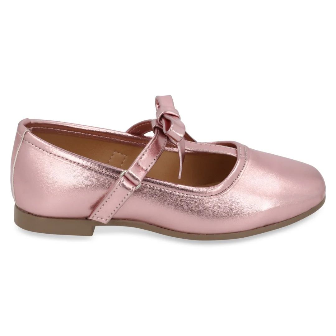 BALERINA CASUAL NEGRO Y ROSA CON ADORNO DUO 731 - Image 2