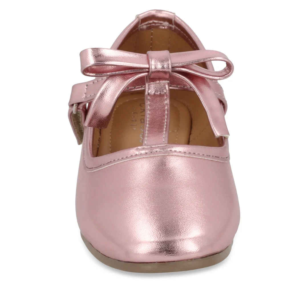 BALERINA CASUAL NEGRO Y ROSA CON ADORNO DUO 731 - Image 3