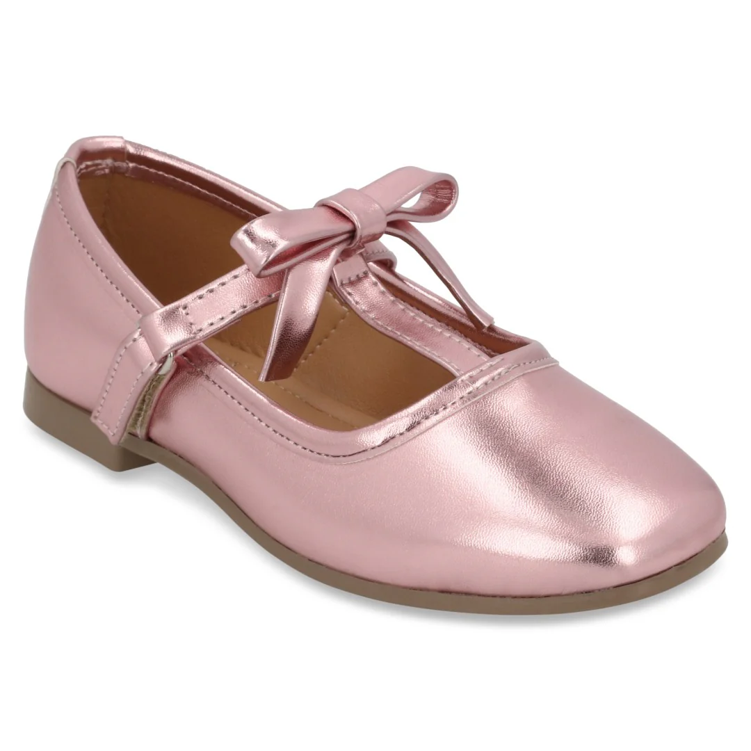 BALERINA CASUAL NEGRO Y ROSA CON ADORNO DUO 731 - Image 4