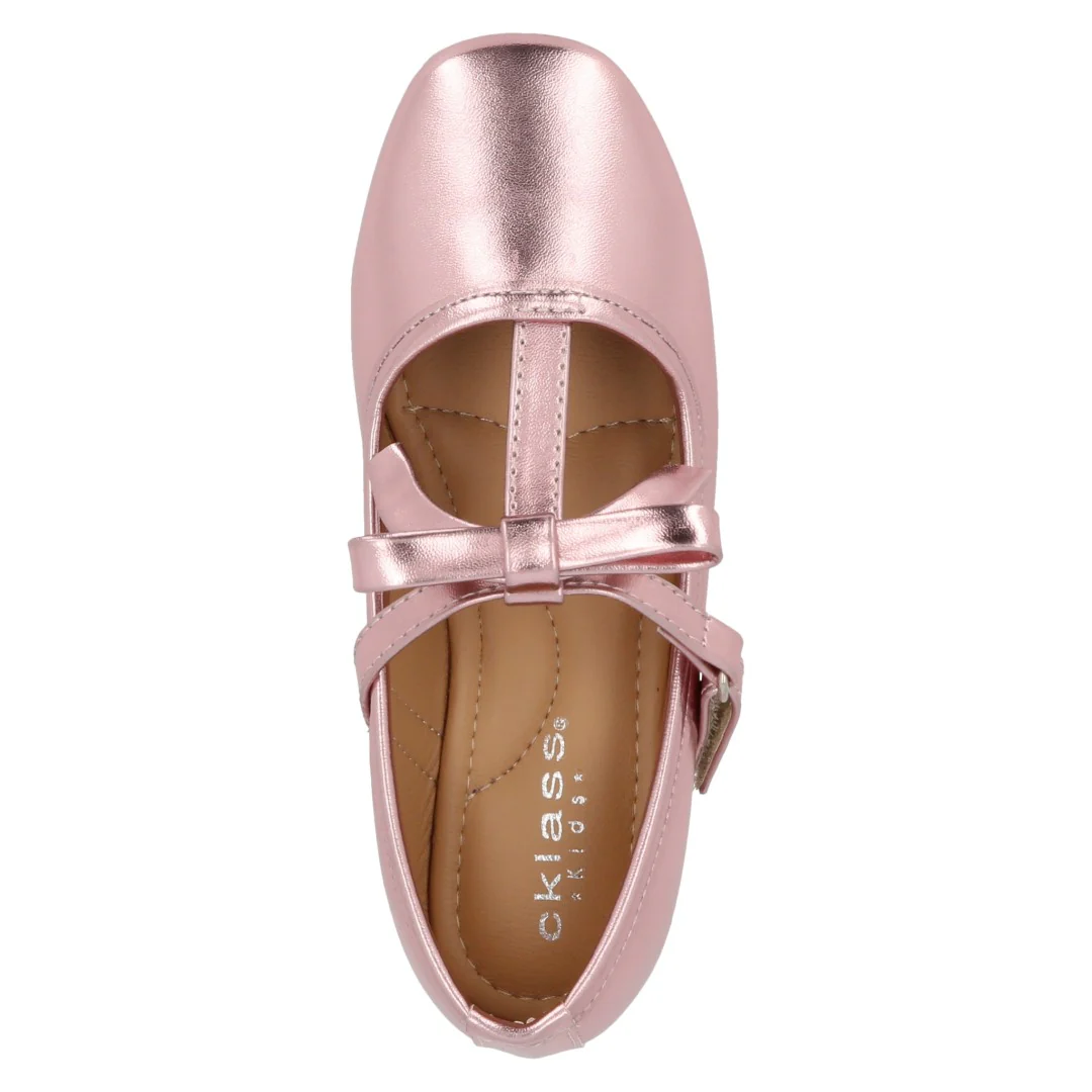 BALERINA CASUAL NEGRO Y ROSA CON ADORNO DUO 731 - Image 5