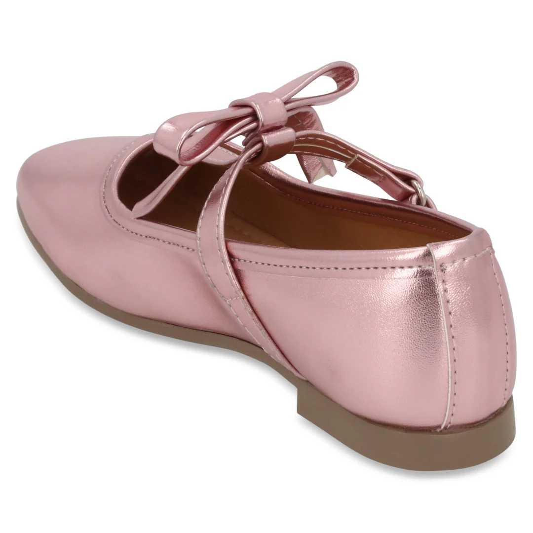 BALERINA CASUAL NEGRO Y ROSA CON ADORNO DUO 731 - Image 6