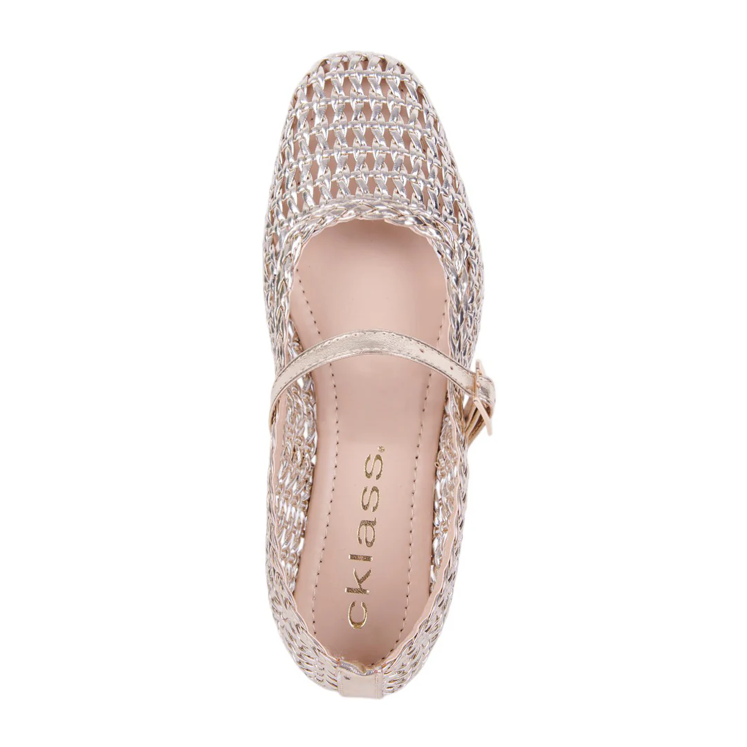 BALERINA CON APARIENCIA TEJIDA DORADO 35542 - Image 5
