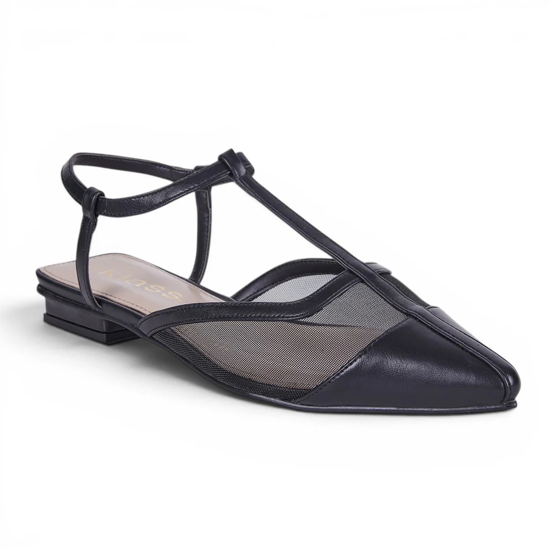 BALERINA DESTALONADA CON MALLA NEGRO 04169