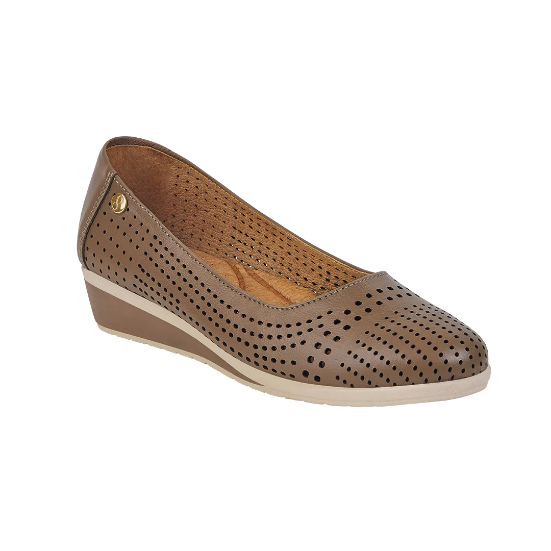 BALLERINA PLATAFORMA BEIGE LÁSER 20026