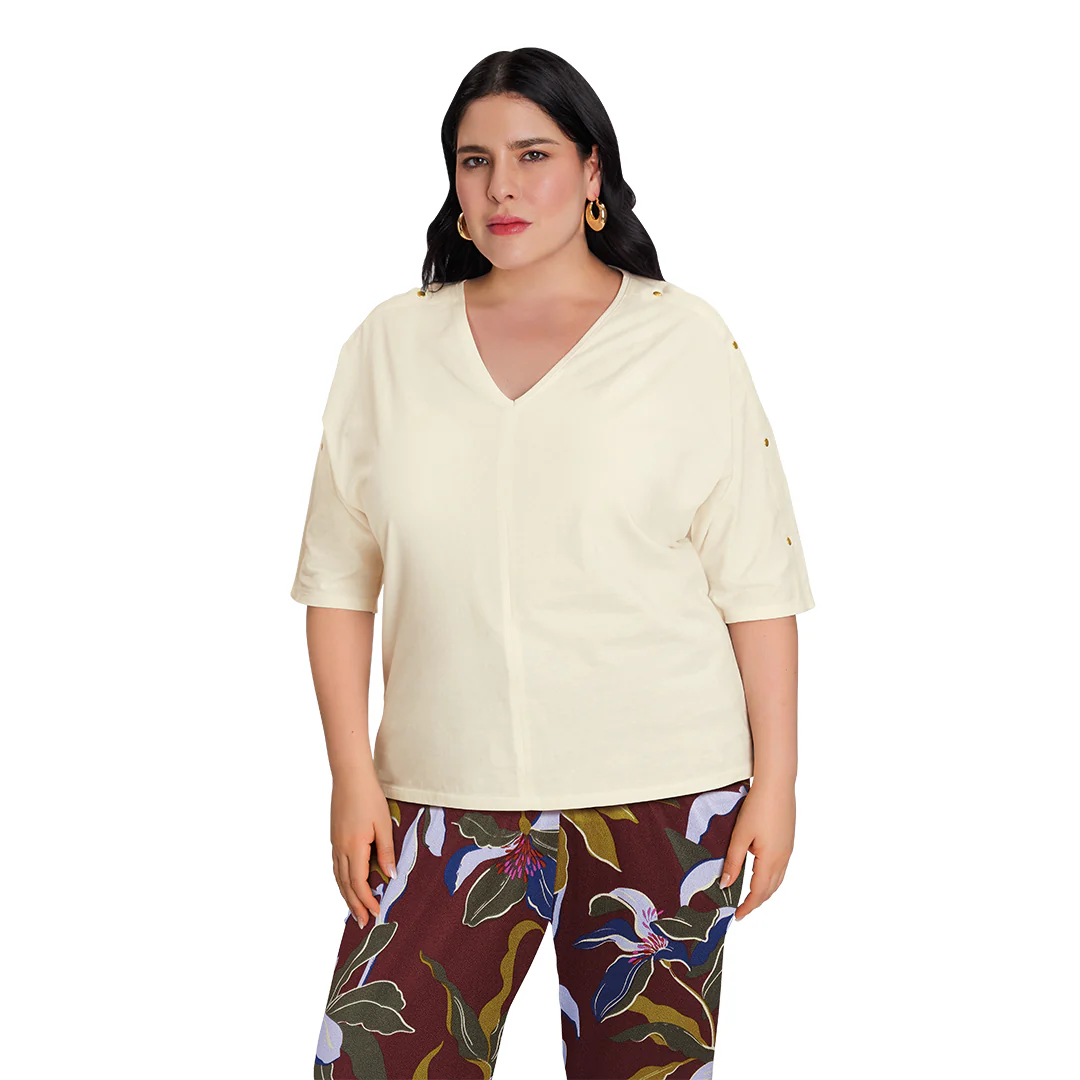 BLUSA BEIGE REMACHES 96240 - Image 2