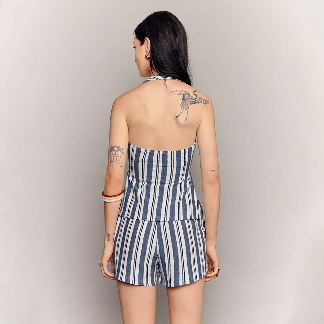 BLUSA HALTER RAYAS VERTICALES MULTICOLOR 90180 - Image 3