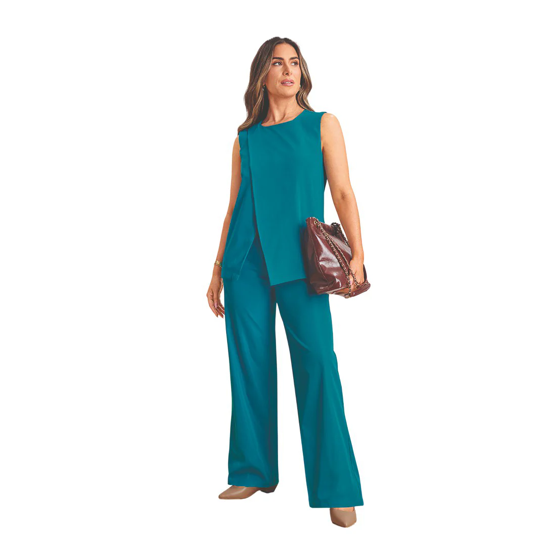 BLUSA VERDE ASIMÉTRICA 90291
