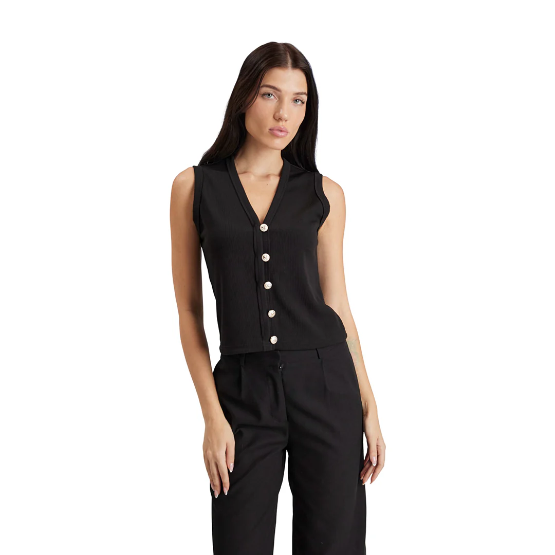 BLUSA NEGRO BOTONES 92111