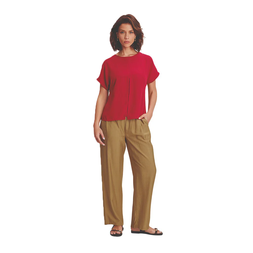BLUSA ROJA DOBLE CAPA 23178