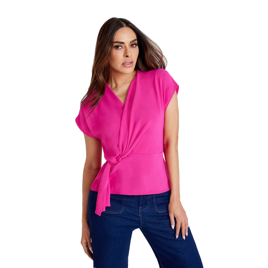 BLUSA ROSA CRUZADA MUJER 06987