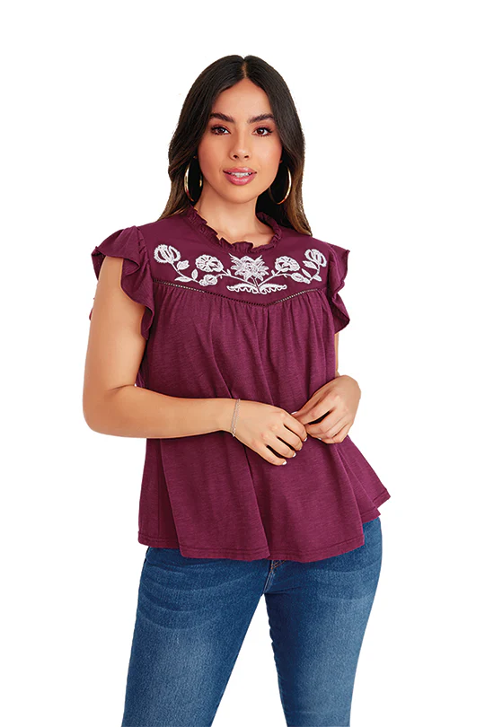BLUSA TINTO DE BORDADO 91241