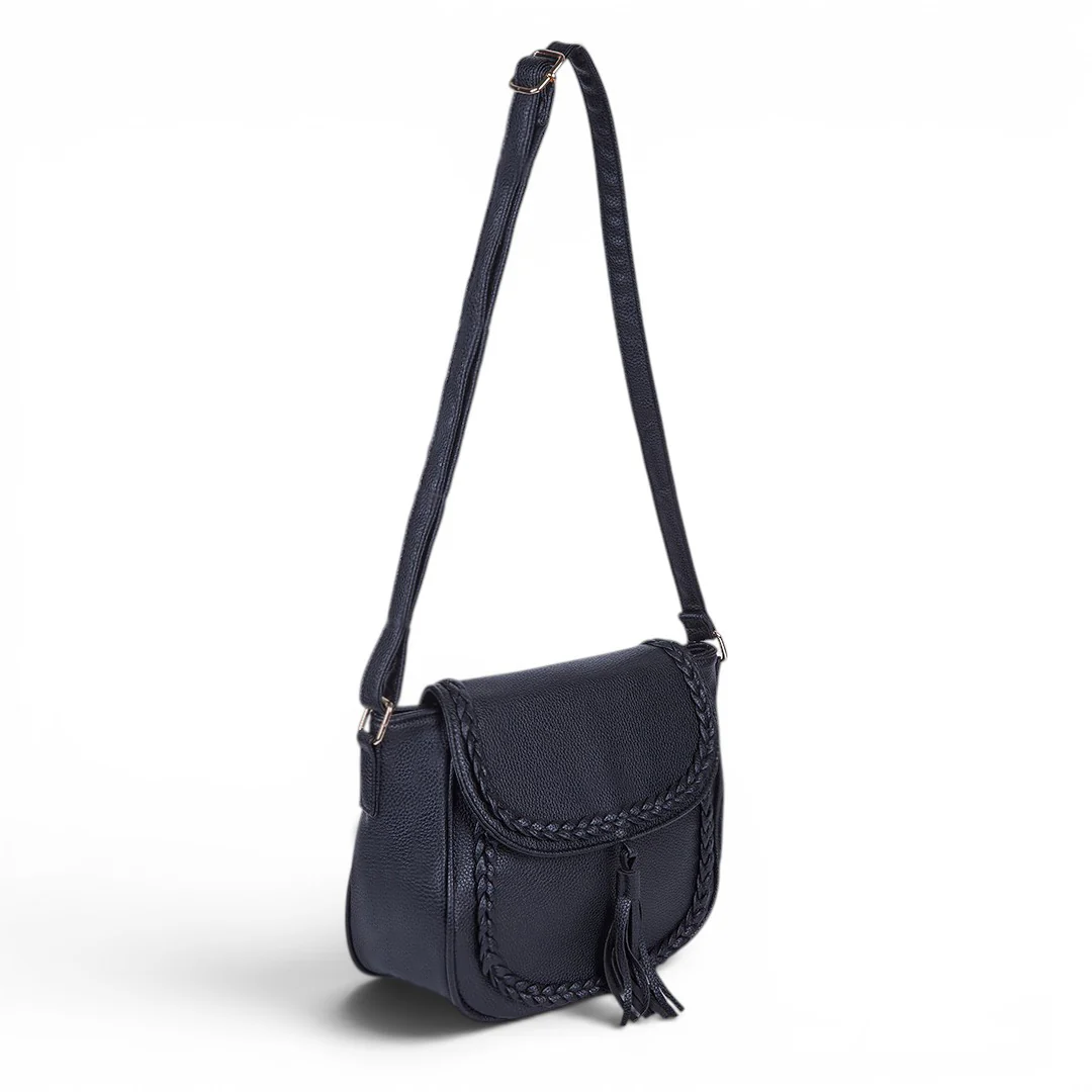 BOLSO CROSSBODY TRENZADO NEGRO 83759