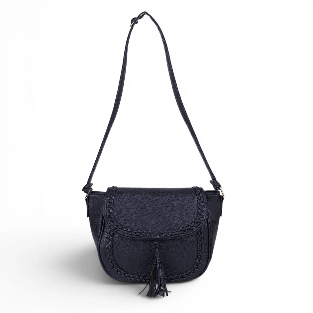 BOLSO CROSSBODY TRENZADO NEGRO 83759 - Image 5