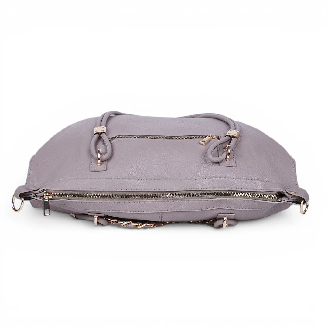 BOLSO TOTE CON CADENA TAUPE 83786 - Image 5