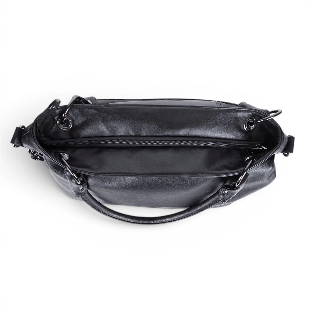 BOLSO TOTE COSTURAS DECORATIVAS NEGRO 83760 - Image 5