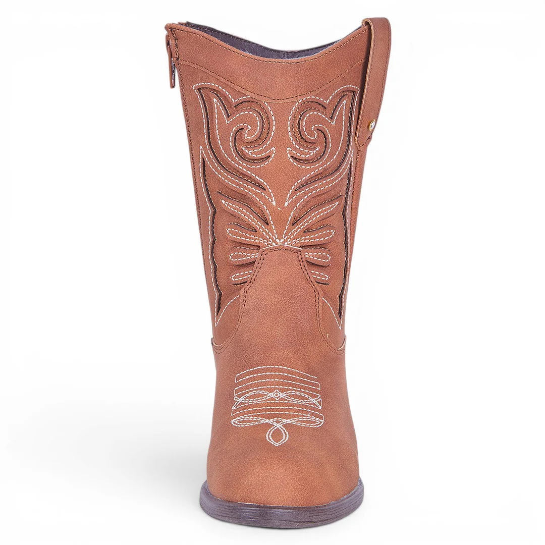 BOTA ALTA BORDADA MIEL 20400 - Image 6