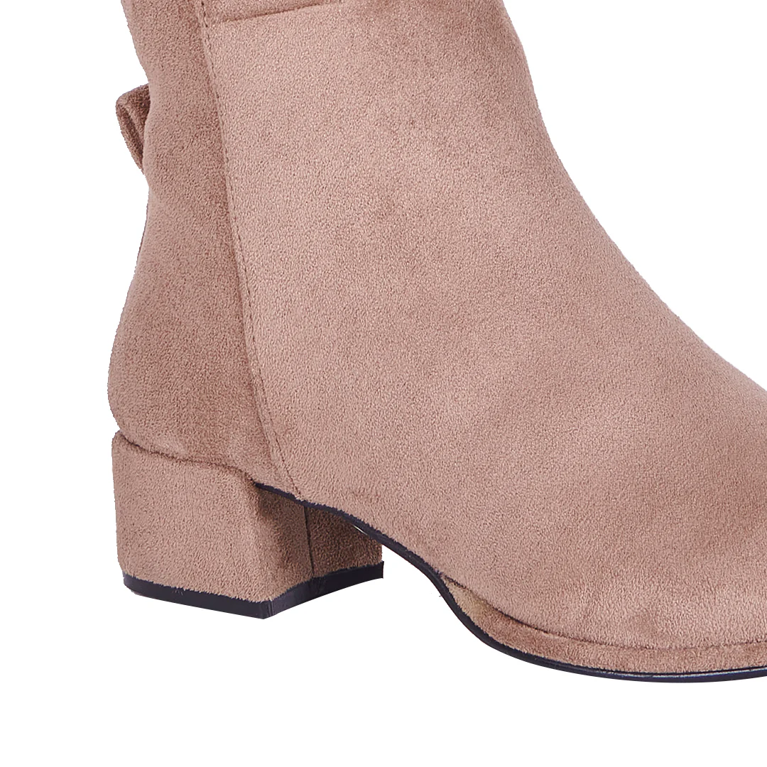 BOTA ALTA TIPO GAMUZA TAUPE 39721 - Image 6