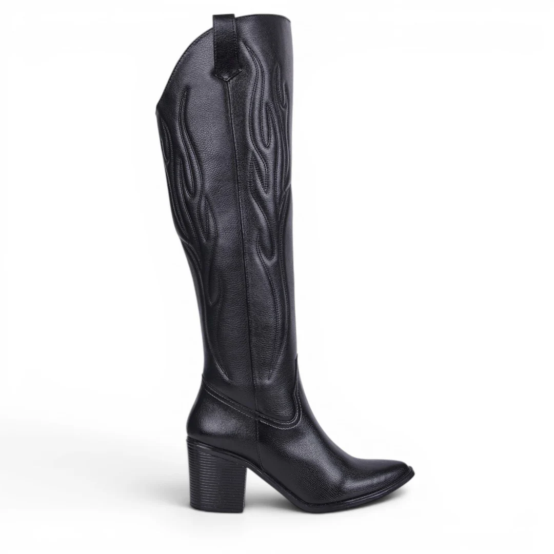BOTA ALTA CON PESPUNTE NEGRO 01833 - Image 2