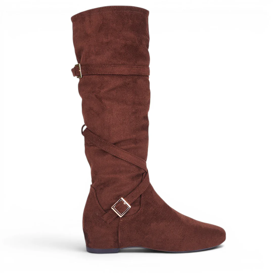 BOTA ARRUGADA CON HEBILLAS CAFÉ 48821 - Image 2