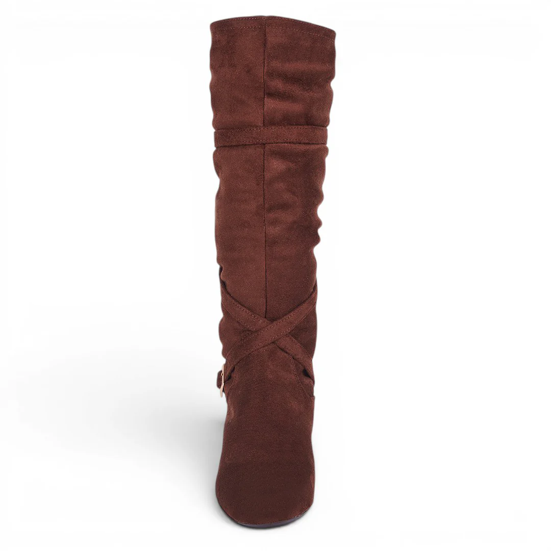 BOTA ARRUGADA CON HEBILLAS CAFÉ 48821 - Image 3