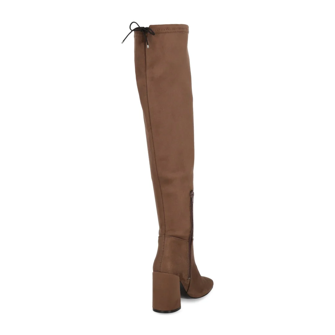 BOTA CASUAL DE TACÓN TAUPE DE TUBO ALTO AJUSTABLE 06251 - Image 3