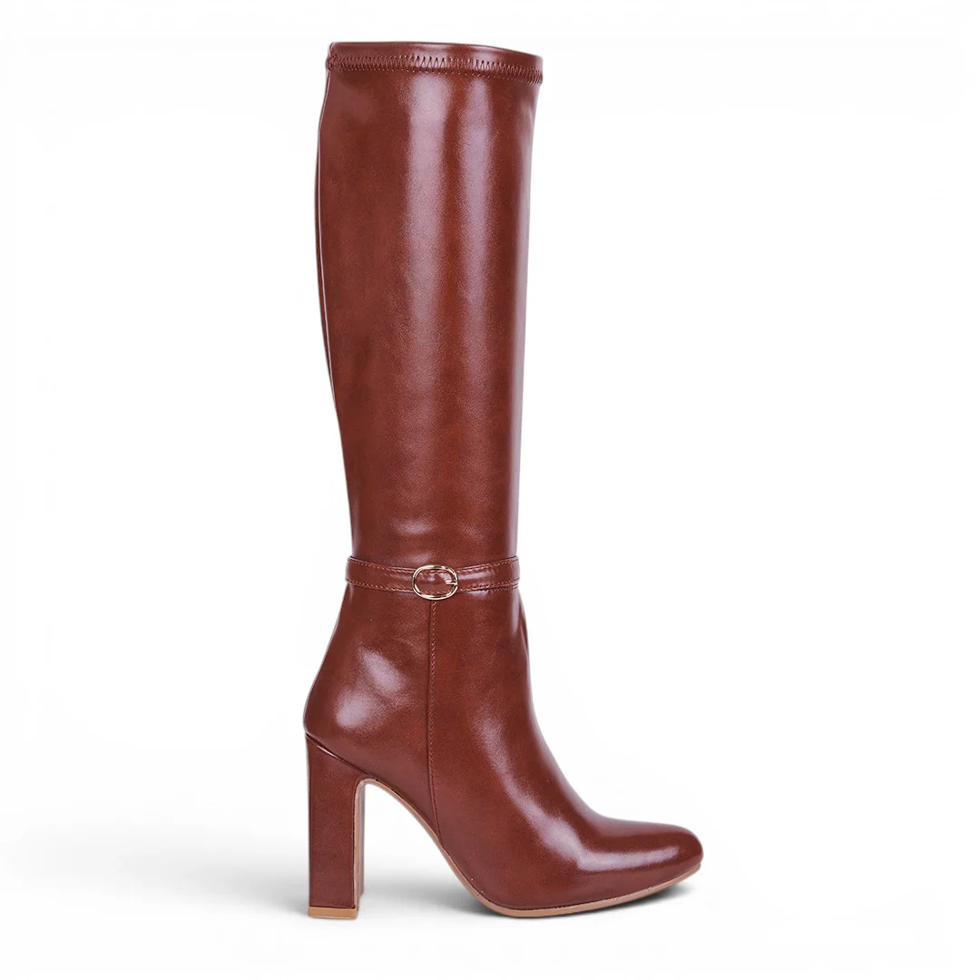 BOTA CON HEBILLA LATERAL MIEL 01828 - Image 2