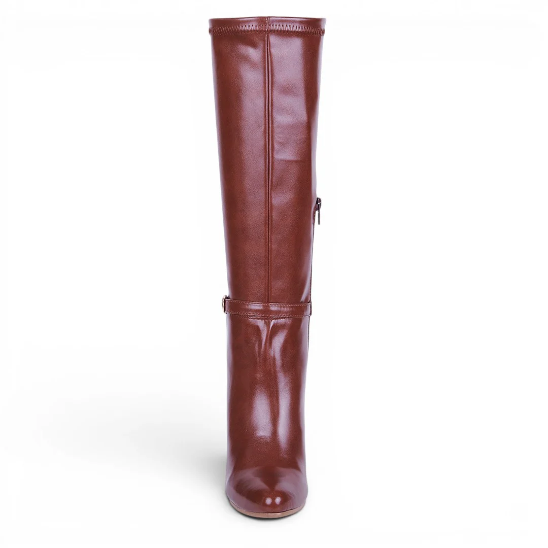 BOTA CON HEBILLA LATERAL MIEL 01828 - Image 3