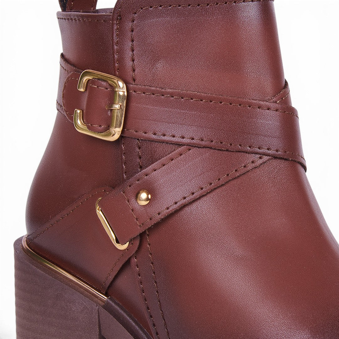 BOTA CON HEBILLAS Y TIRAS MIEL 02413 - Image 6