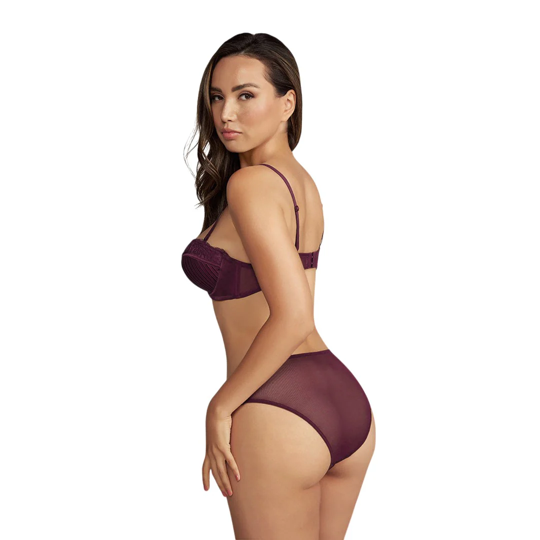BRASSIERE BALCONETTE PLISADO MORADO 82548 - Image 3