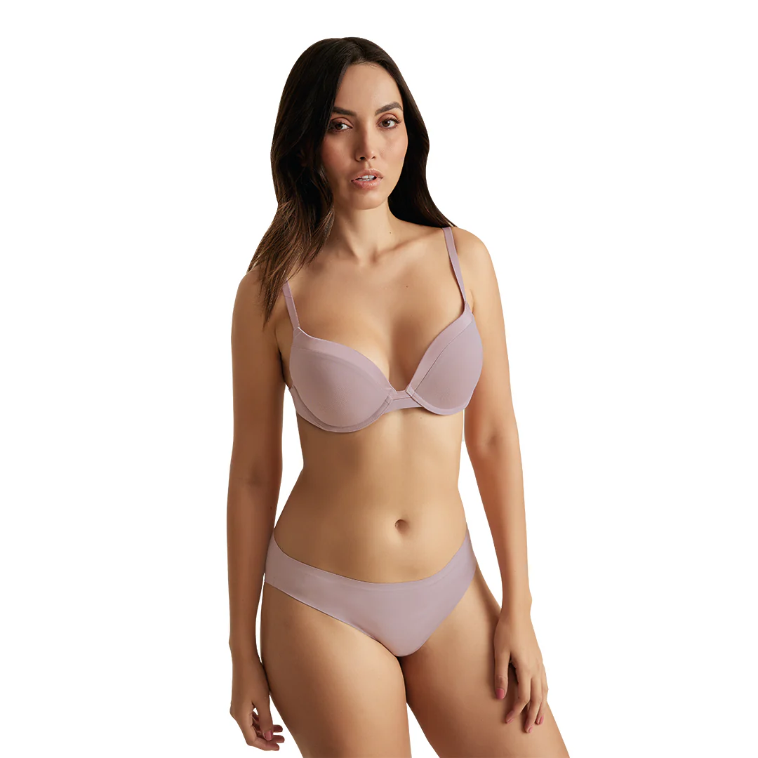 BRASSIERE ROSA MALVA CON PUSH UP 82084