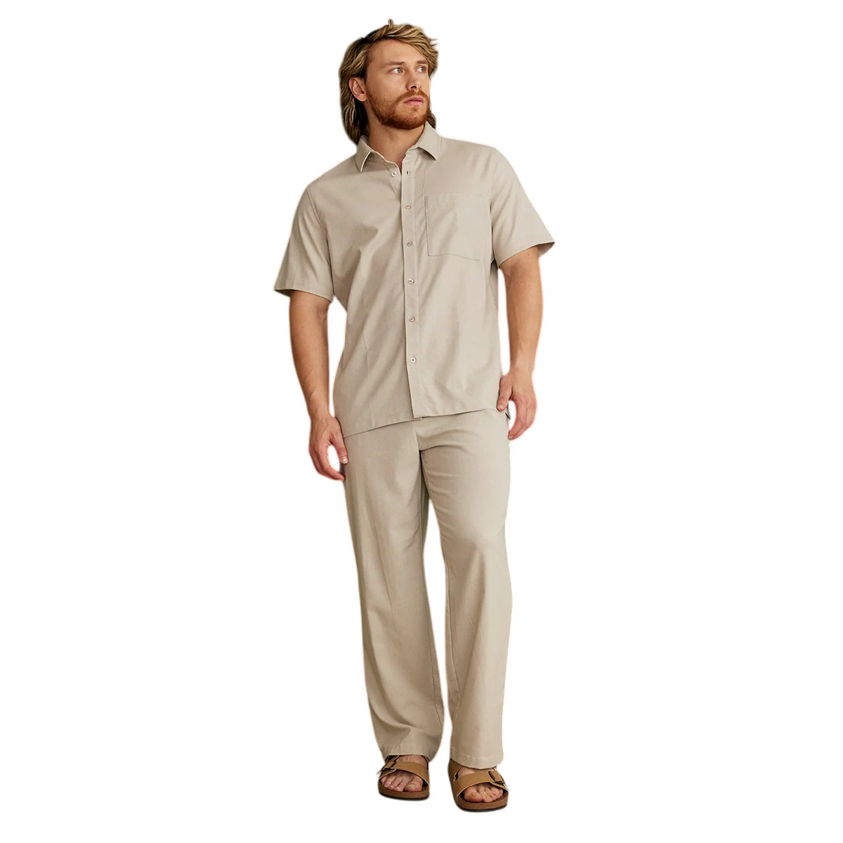 CAMISA DE BOTONES MANGA CORTA GRIS 93777