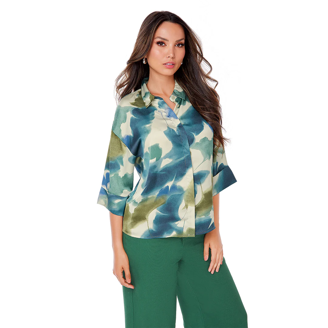 CAMISA ESTAMPADO FLORAL MULTICOLOR 91236