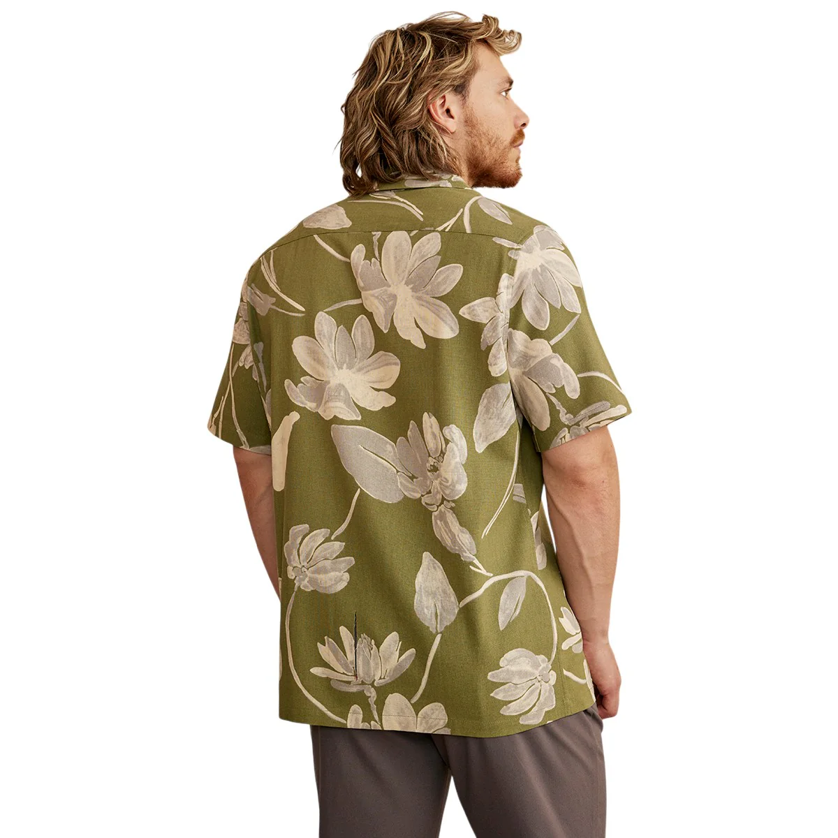 CAMISA ESTAMPADO TROPICAL MANGA CORTA VERDE 93775 - Image 2