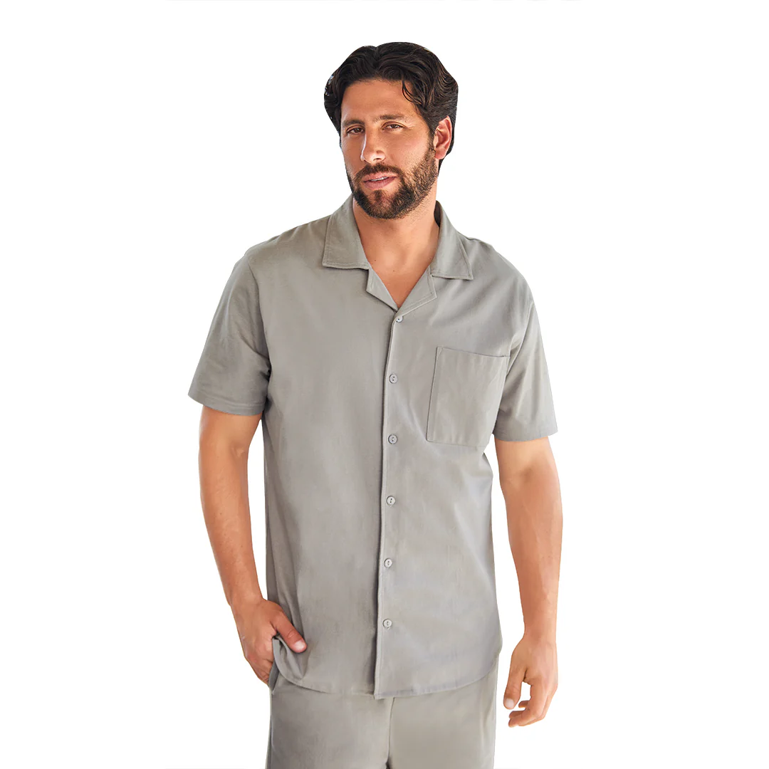 CAMISA GRIS MANGA CORTA CABALLERO 96230