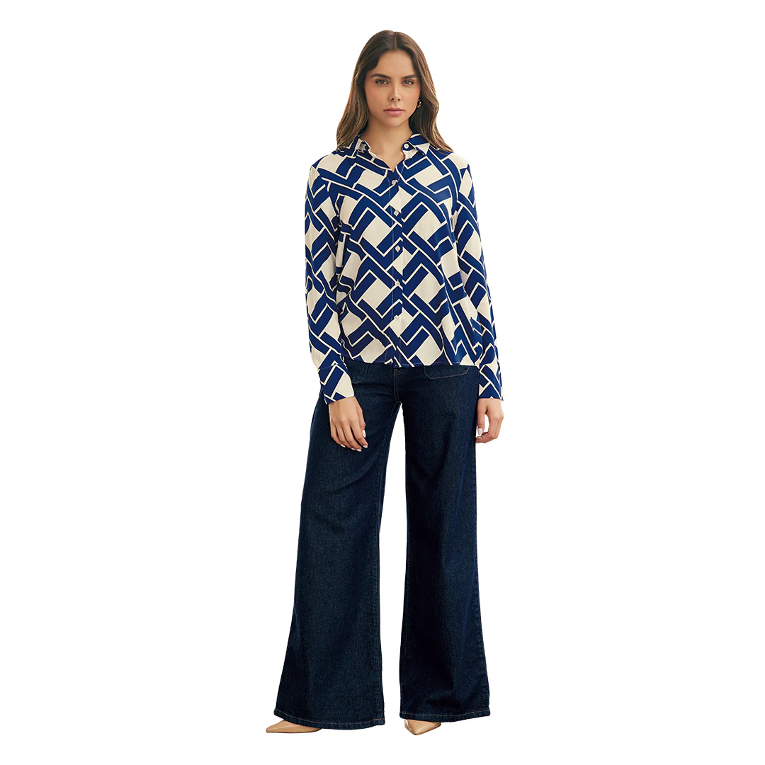 CAMISA MULTICOLOR AZUL 93672