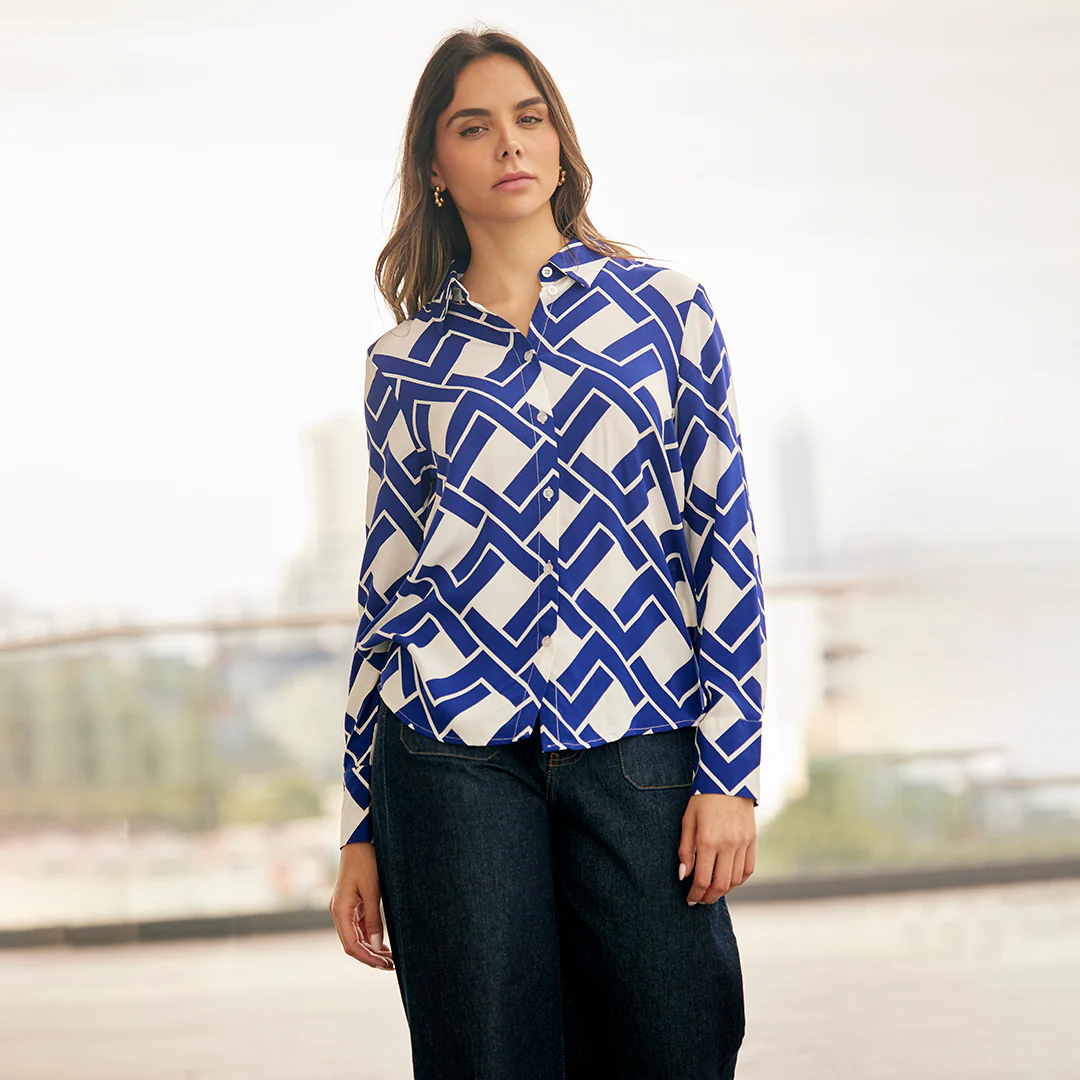 CAMISA MULTICOLOR AZUL 93672 - Image 4