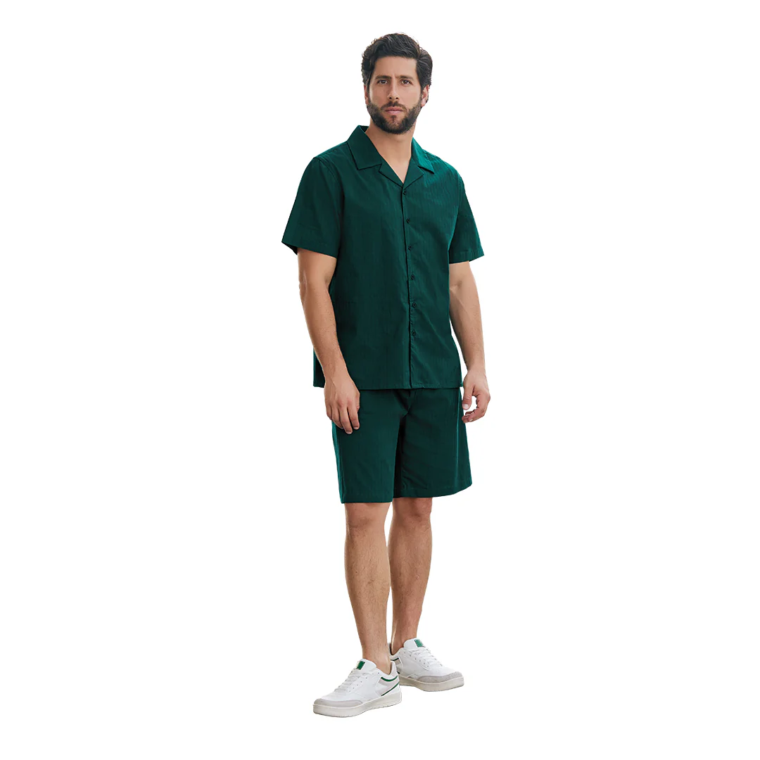 CAMISA VERDE CUELLO RESORT 93068