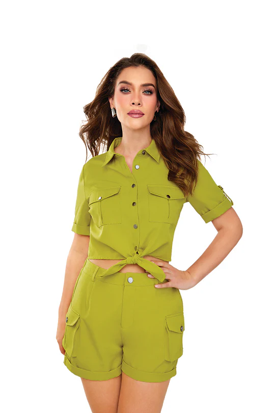 CAMISA VERDE DE CONJUNTO 94250