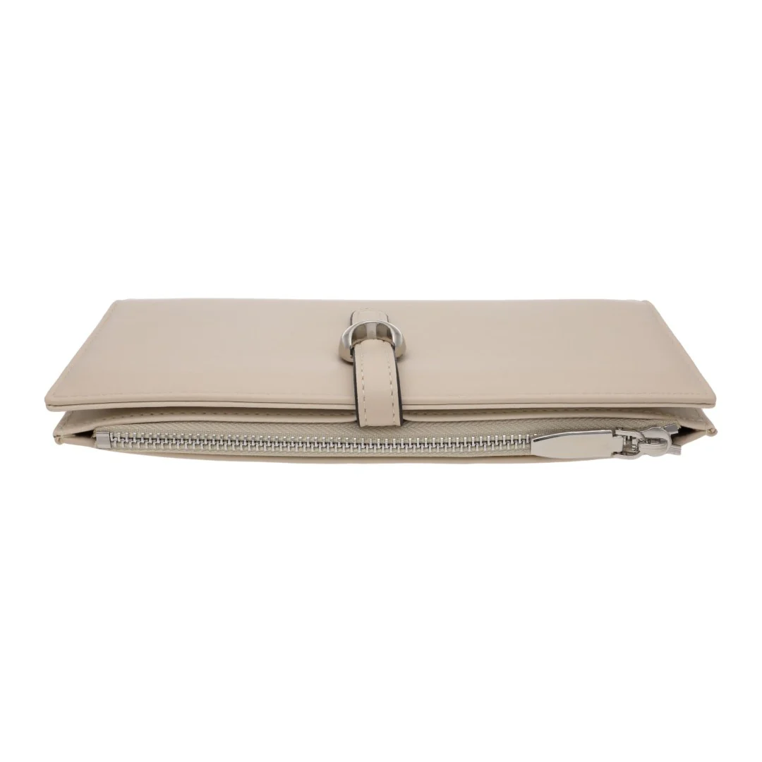 CARTERA COLOR IVORY CON HERRAJE PLATA 99578 - Image 5