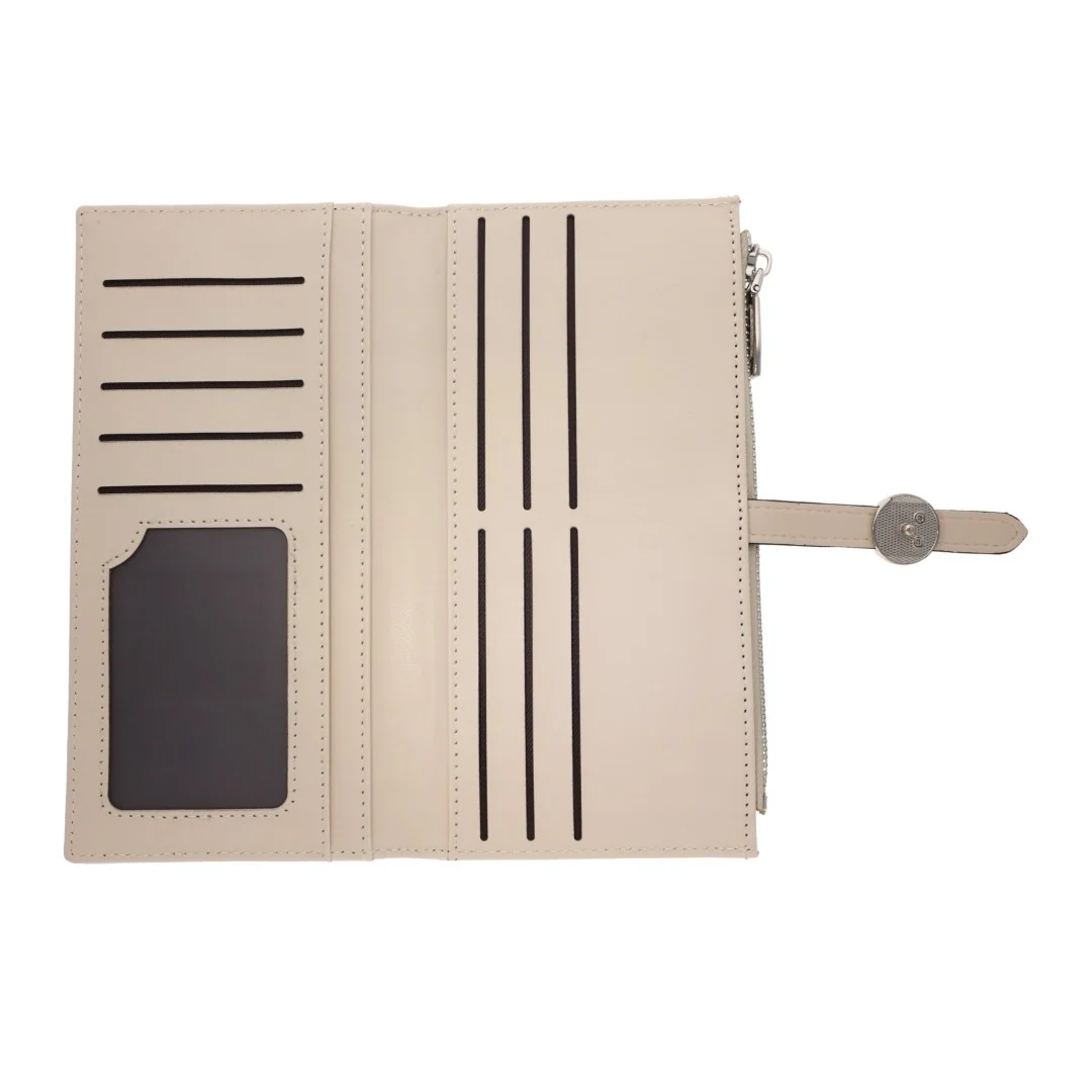 CARTERA COLOR IVORY CON HERRAJE PLATA 99578 - Image 6