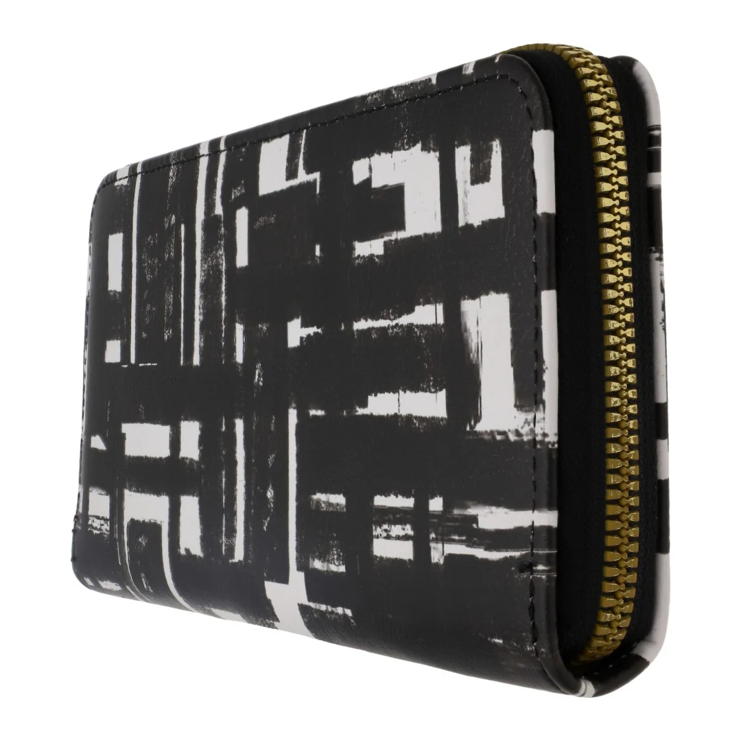 CARTERA CON ESTAMPADO DE LÍNEAS BLANCO Y NEGRO 95623 - Image 4