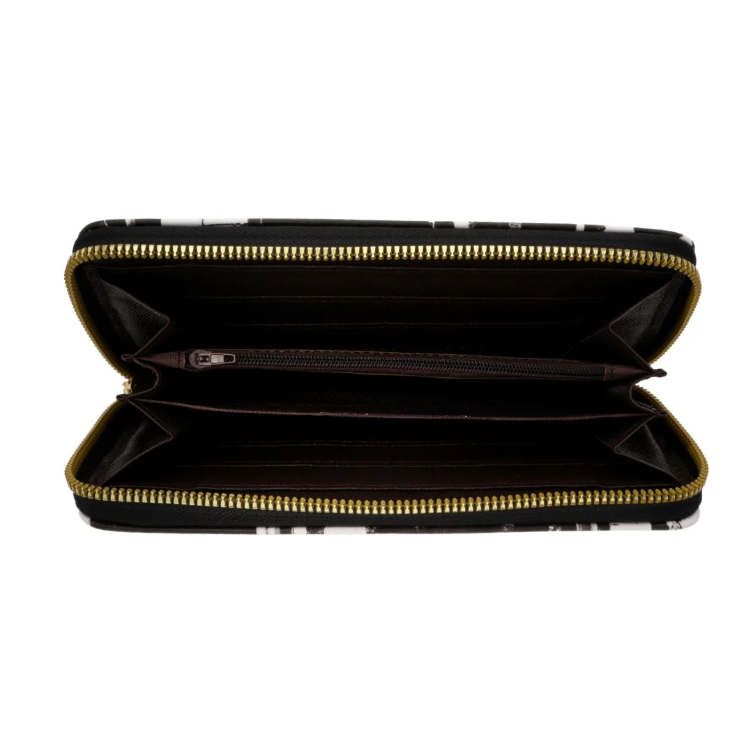 CARTERA CON ESTAMPADO DE LÍNEAS BLANCO Y NEGRO 95623 - Image 6
