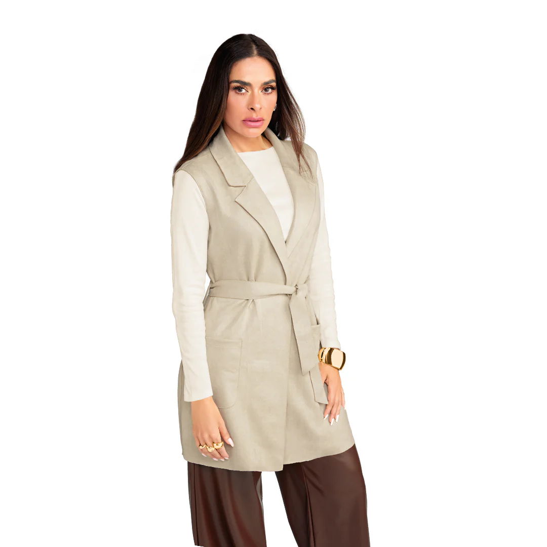 CHALECO BEIGE SUEDE 93527 - Image 2