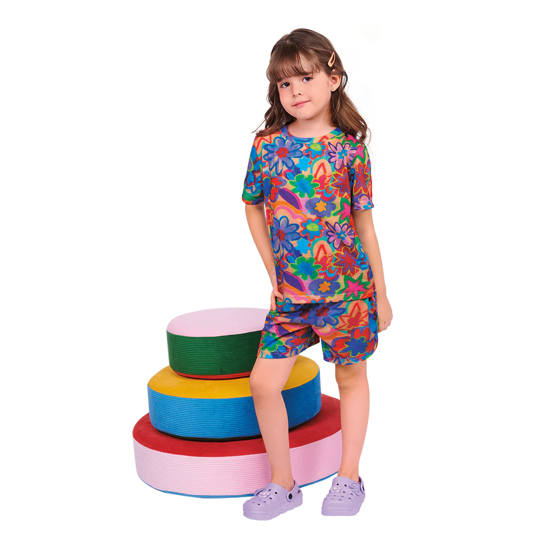 CONJUNTO ESTAMPADO FLORAL MULTICOLOR 92160