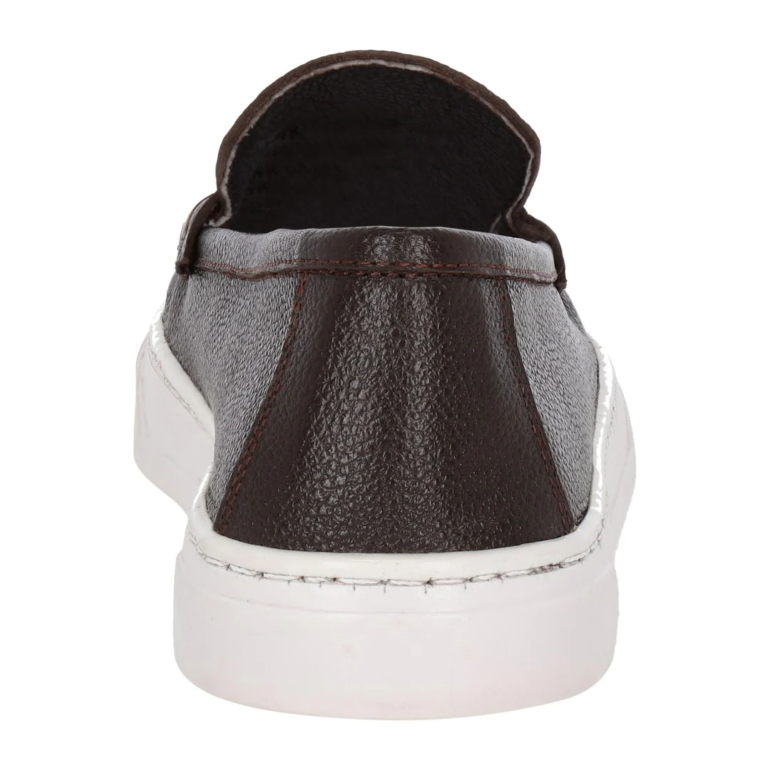 DUO 001 MOCASIN DE PISO CAFE Y NEGRO PIEL - Image 4