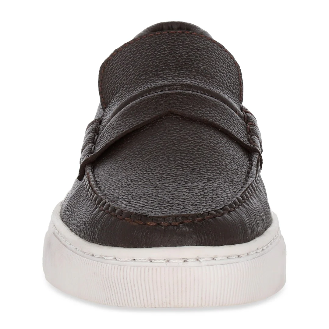 DUO 001 MOCASIN DE PISO CAFE Y NEGRO PIEL - Image 6