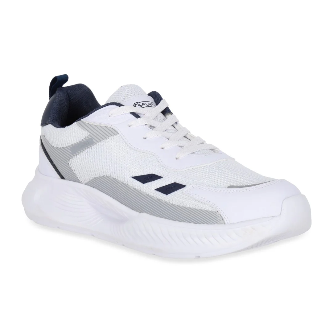 DÚO 008 TENIS DE PISO BLANCO Y MARINO TEXTIL - Image 2