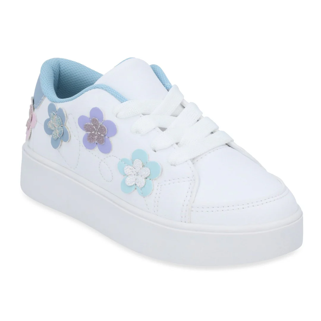 DÚO 033 TENIS CASUAL BLANCO Y ROSA CON ADORNO - Image 2